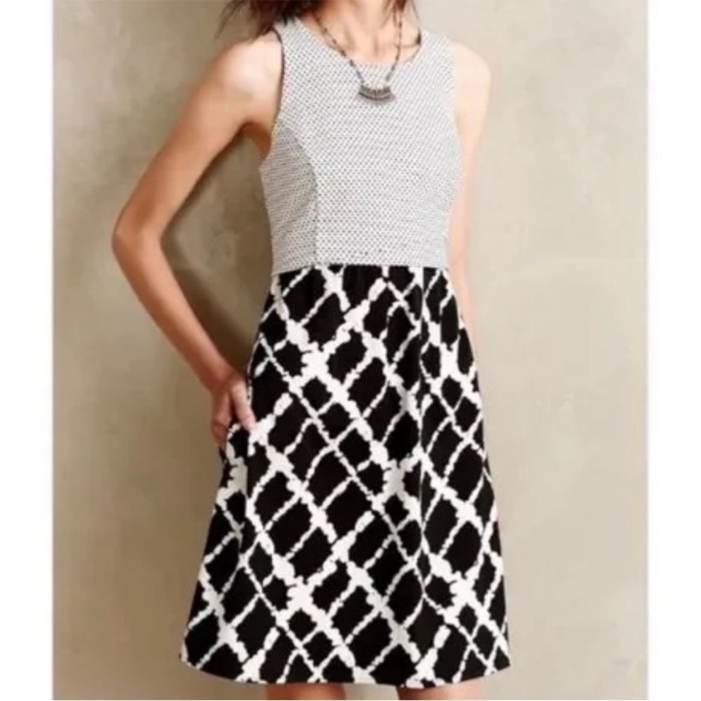 EUC Anthropologie Tabitha Aleida Mixed Media Dress Size 6